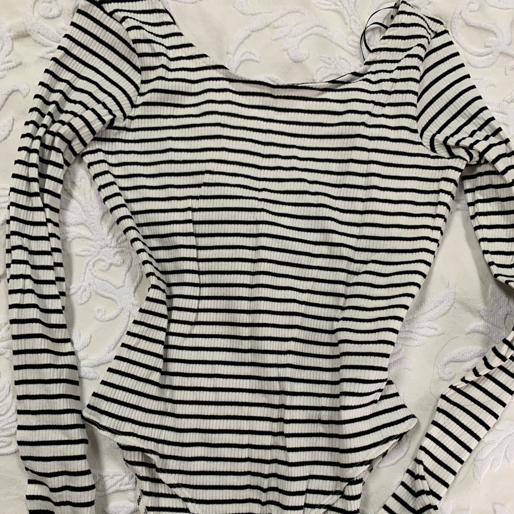 Horizontal Striped Bodysuit